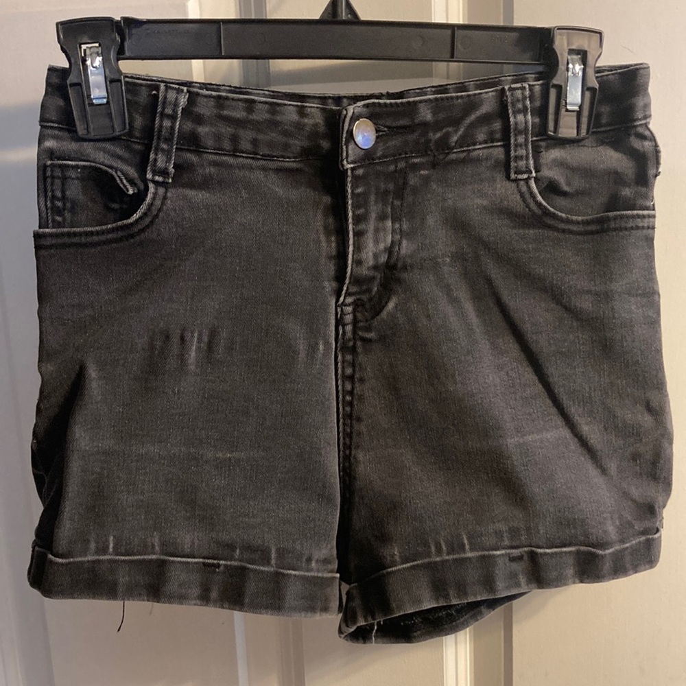 Black High Wasted Jean Shorts